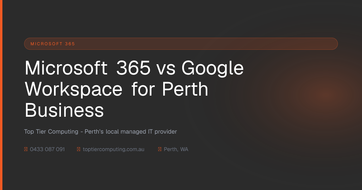 Microsoft 365 vs Google Workspace for Perth Business